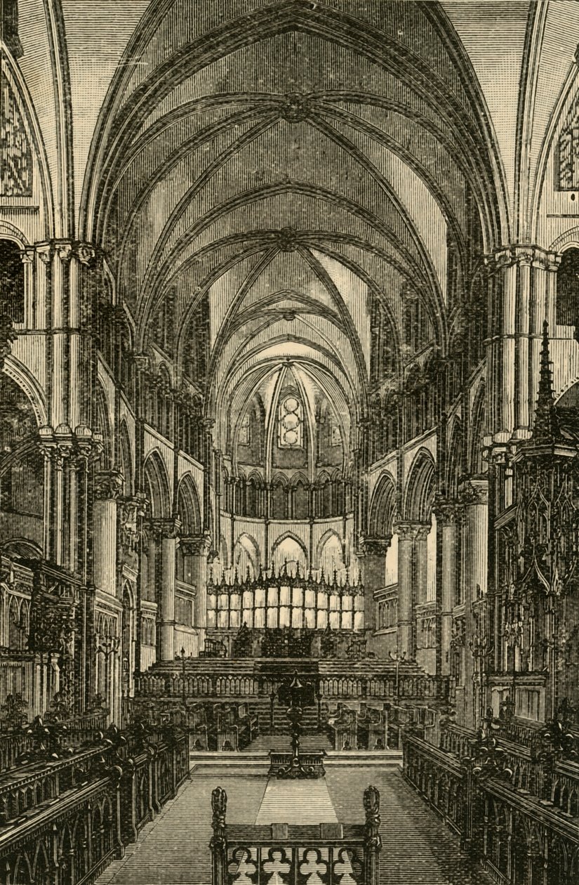 Canterbury Cathedral - The Choir, 1898. af Unbekannt