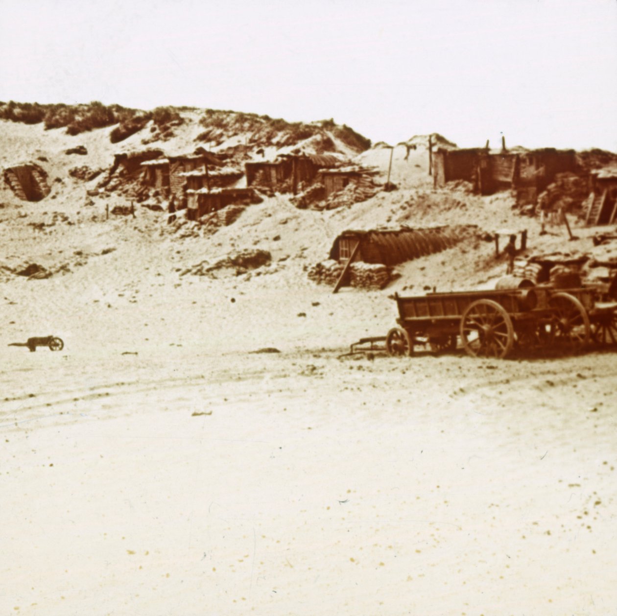 Kanton i klitterne, Koksijde, Flandern, Belgien, c1914-c1918 af Unbekannt