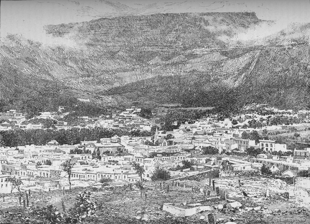 Cape Town og Taffelbjerget, Sydafrika, c1900 1906 af Unbekannt