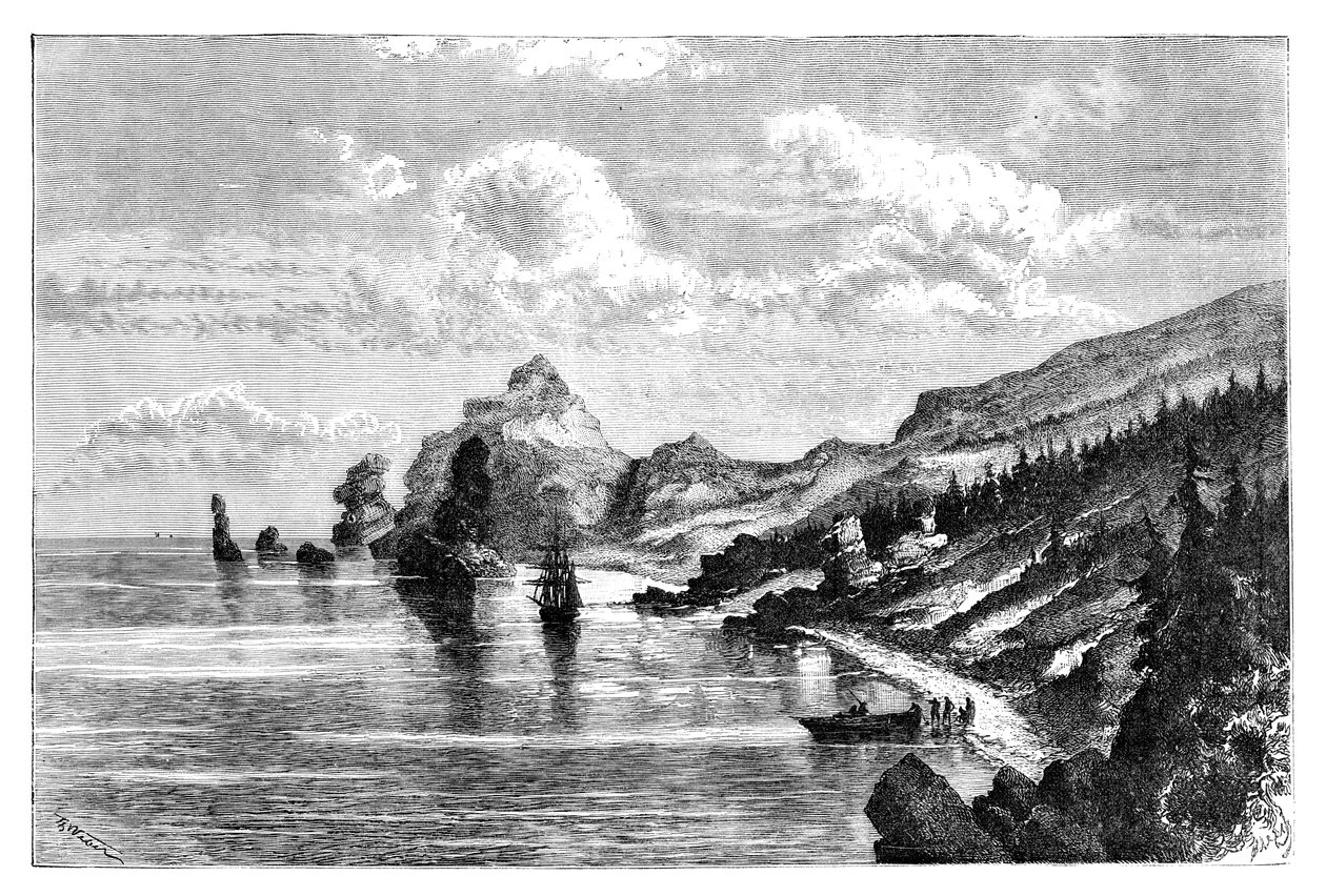 Cape la Jonquière, Sakhalin, Rusland, 1895 af Unbekannt
