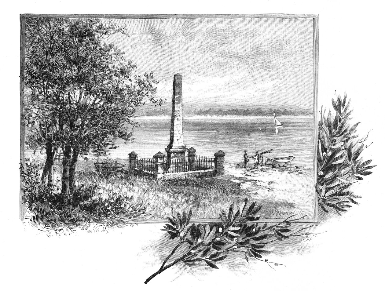 Captain Cooks landingssted, Botany Bay, New South Wales, Australien, 1886 af Unbekannt