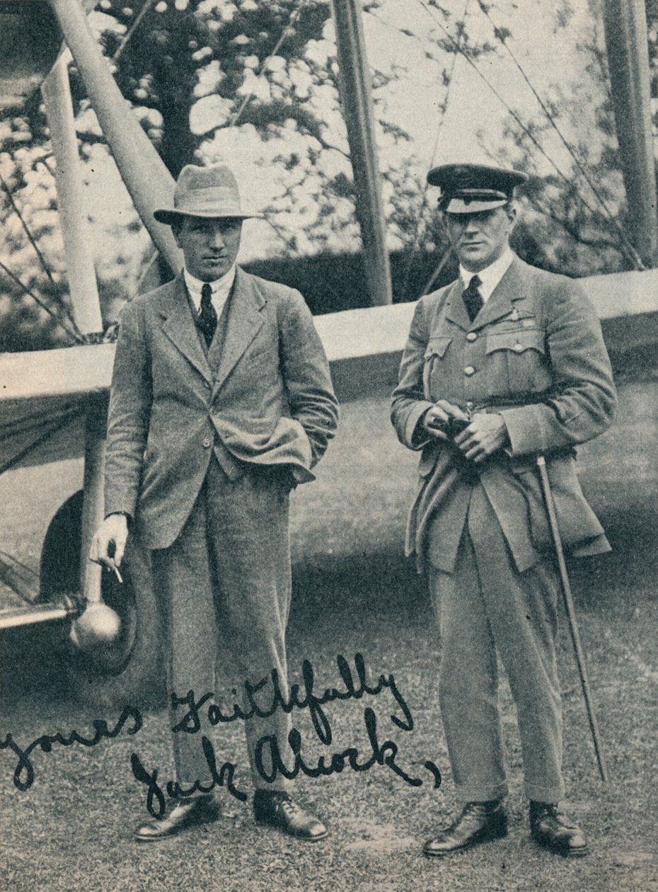 Kaptajn John Alcock og løjtnant Arthur Whitten Brown, britiske flyvere, c1919 c1937 af Unbekannt