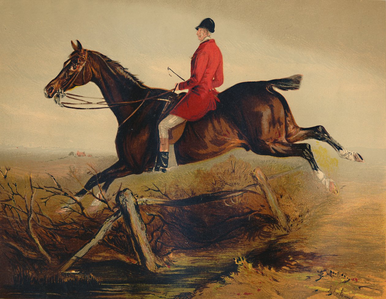 Kaptajn Percy Williams på en favorit irsk jæger, c1879. af Unbekannt