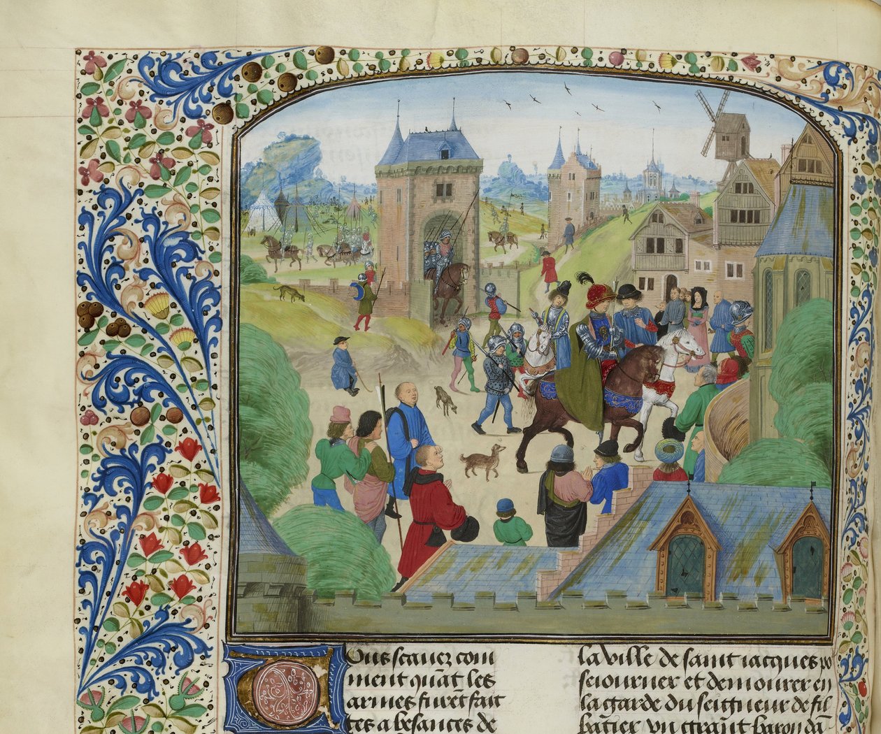 Tilfangetagelse af Orense af den engelske hær, 1387, ca 1470-1475. af Unbekannt