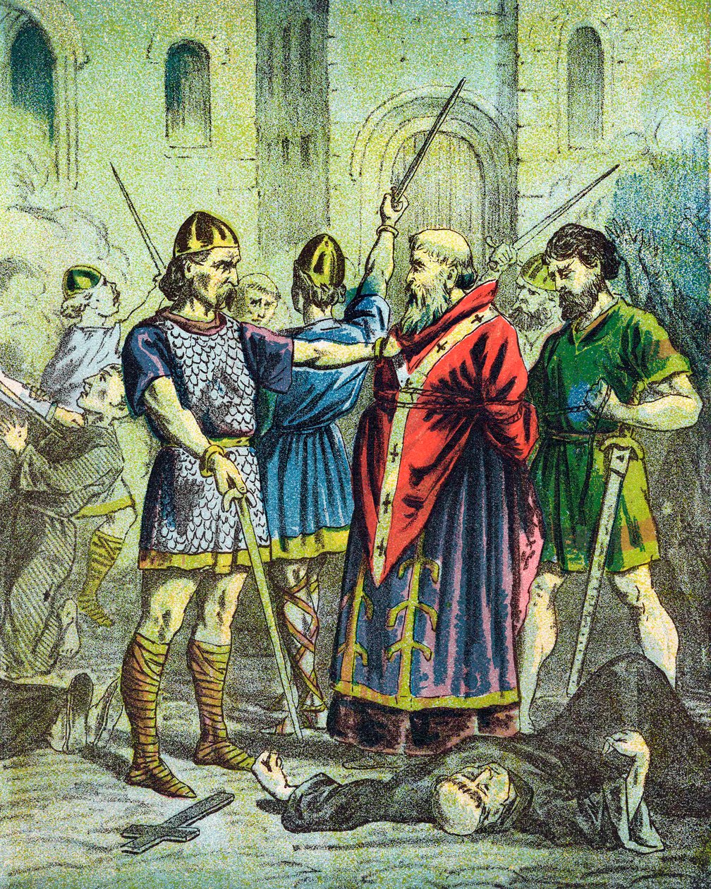 Tilfangetagelse af St. Alphege, ærkebiskop af Canterbury, 1012 midten af det 19. århundrede af Unbekannt