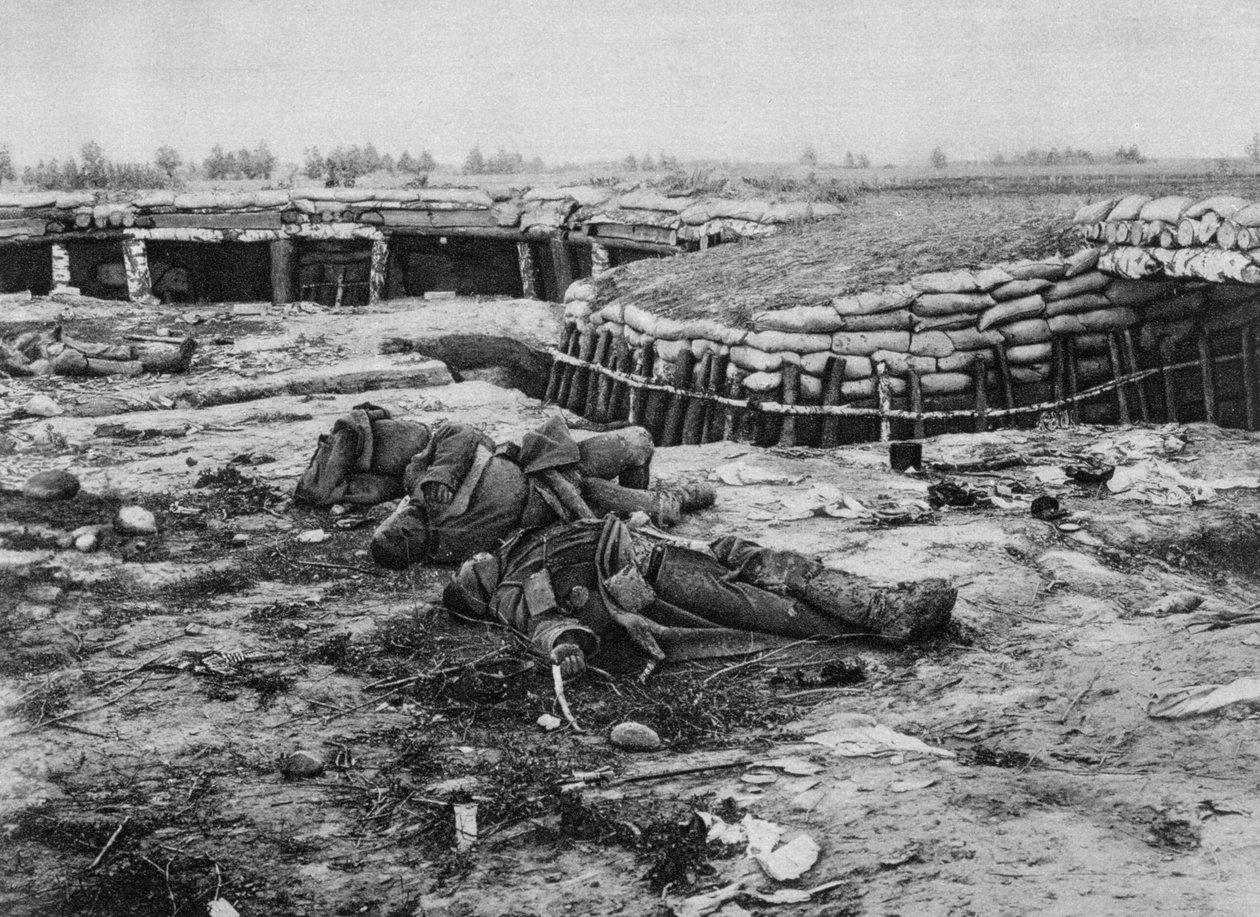Erobret russisk stilling, Melkov, Polen, Første Verdenskrig, 20. juli 1915 af Unbekannt