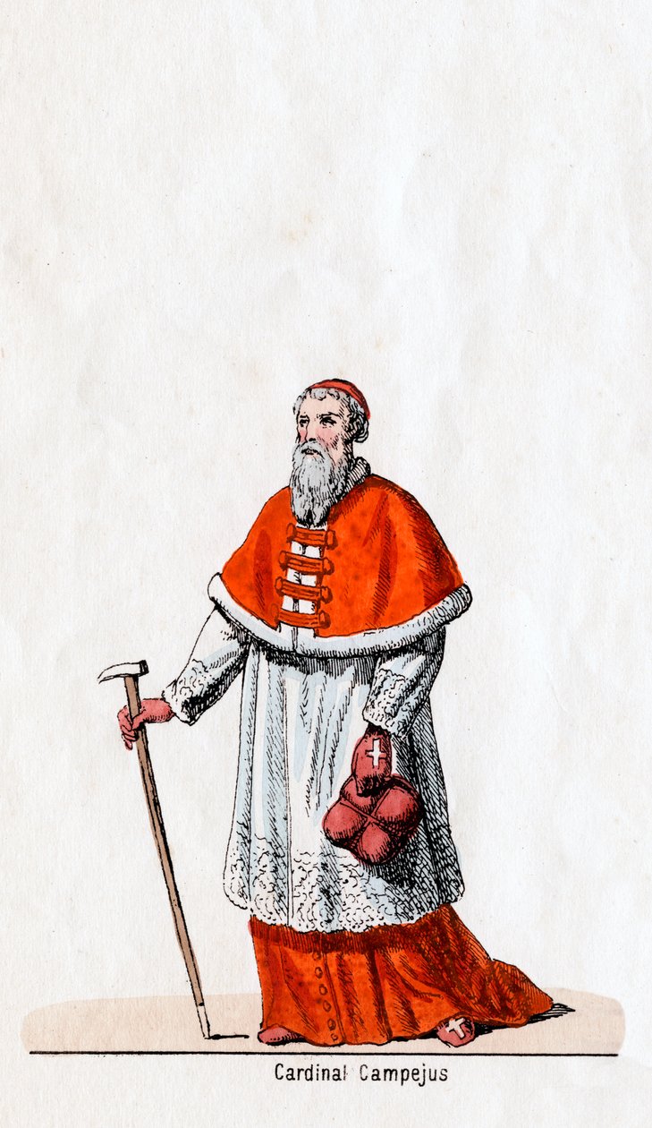 Cardinal Campus, kostumedesign til Shakespeares skuespil, Henry VIII, 1800-tallet af Unbekannt