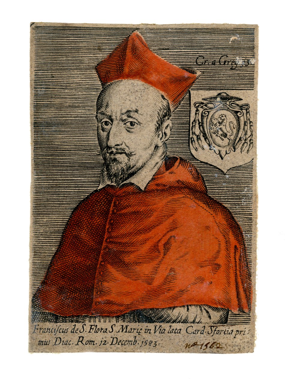 Kardinal Francesco Sforza, italiensk præst, 1500-tallet af Unbekannt