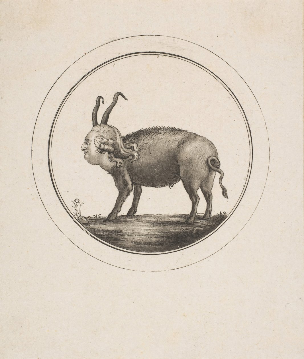 Karikatur der viser Louis XVI som en vædder, 1700-tallet. af Unbekannt