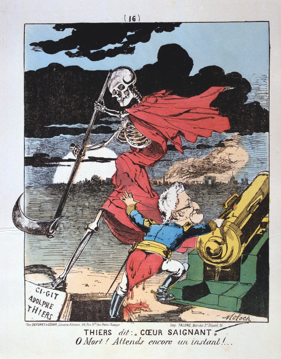Karikatur mod Adolphe Thiers, 1871 af Unbekannt