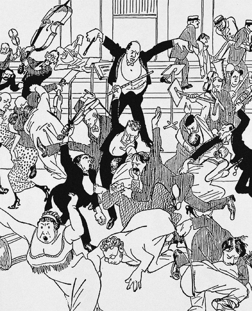 Karikatur på Schoenberg kammersymfoni nr. 1 den 31. marts 1913 i Wien, 1913 af Unbekannt