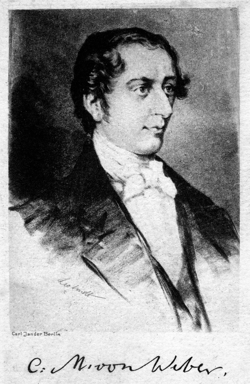 Carl Maria von Weber 1786-1826, tysk komponist, 20. århundrede af Unbekannt