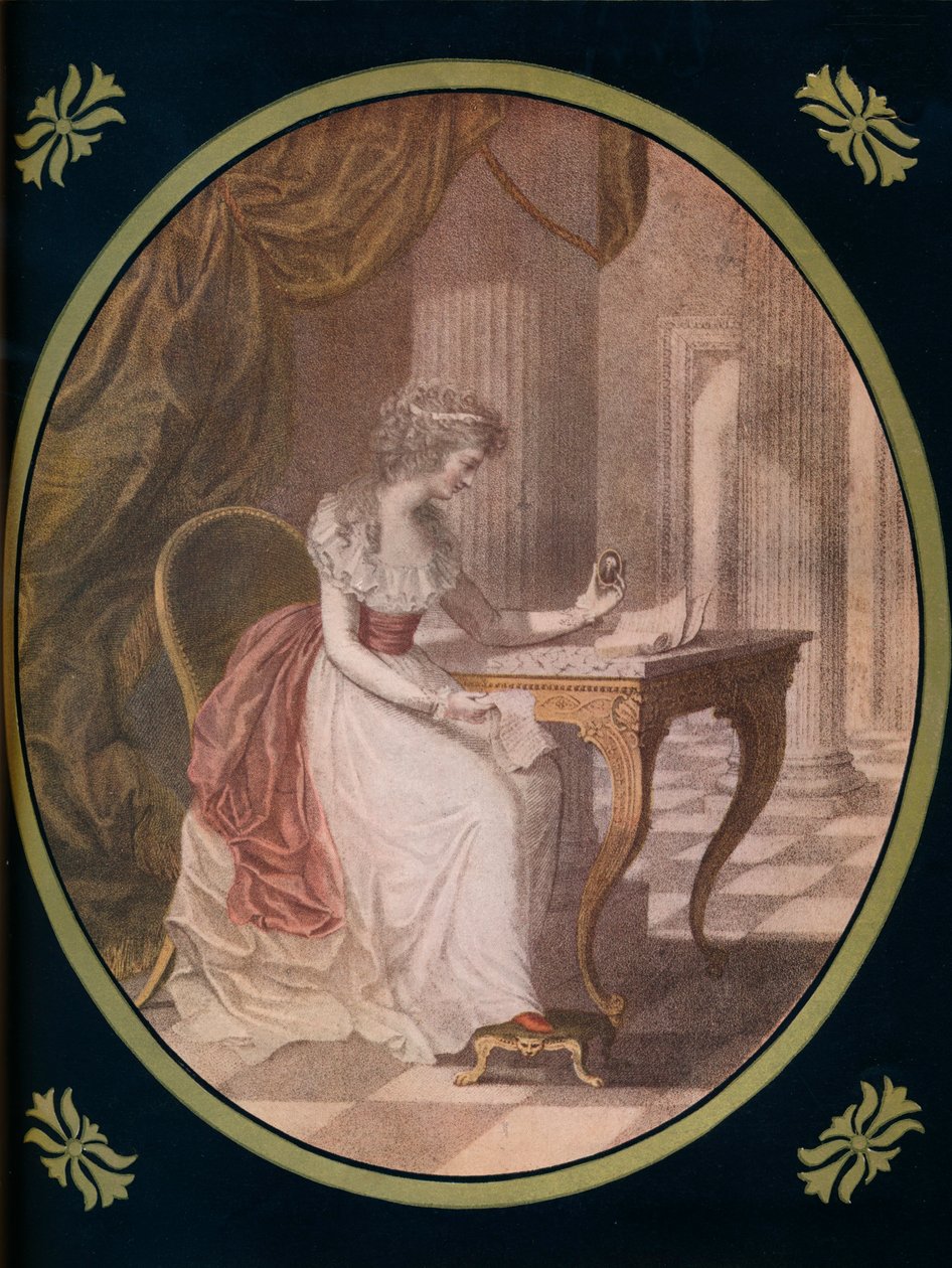 Caroline af Litchfield, mediterer på Waldsteins billede, c1780