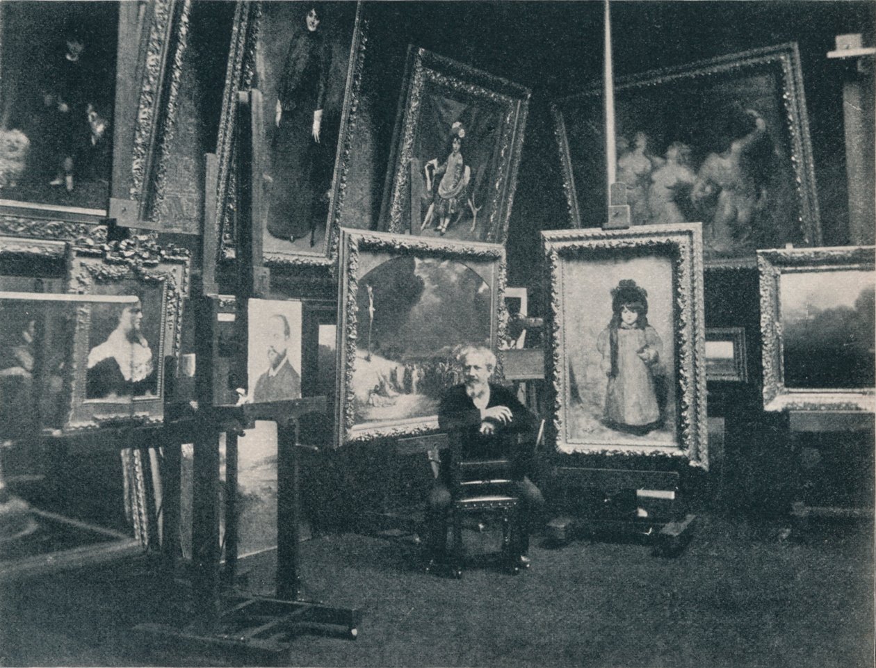 Carolus Duran i hans studie, c1897 af Unbekannt