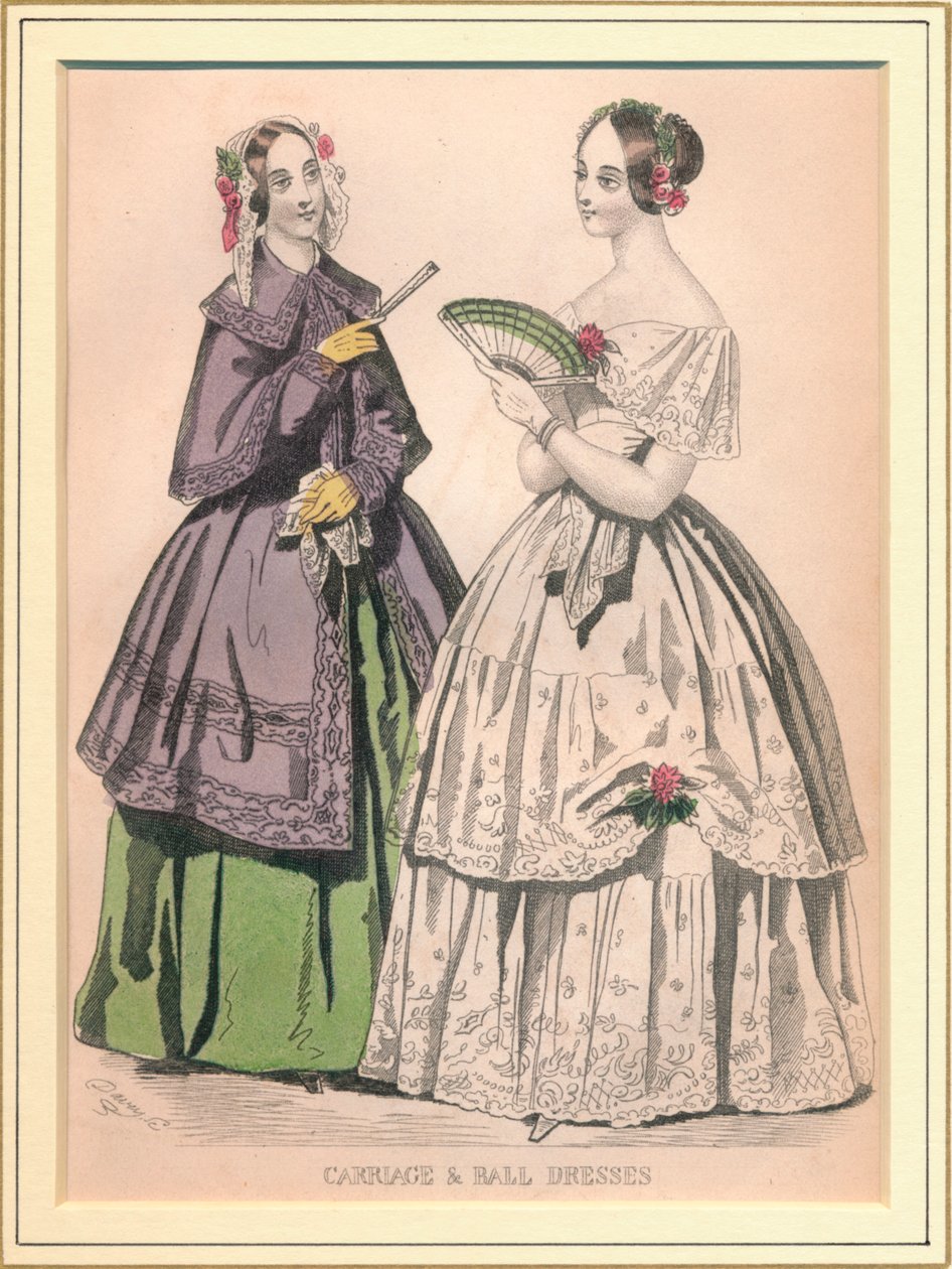 Vogn- og boldkjoler, c1800-tallet. af Unbekannt