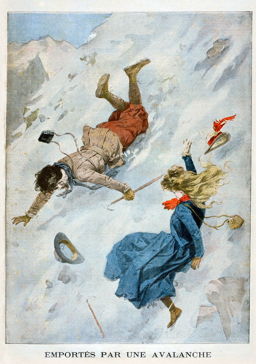 Båret af en lavine, 1901 af Unbekannt