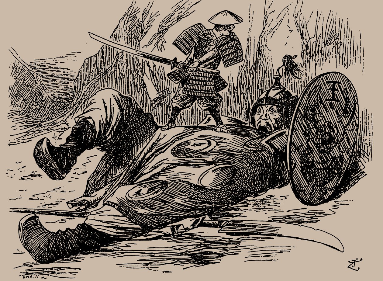 Tegnefilm om den første kinesisk-japanske krig. Punch, 29. september 1894, 1894. af Unbekannt