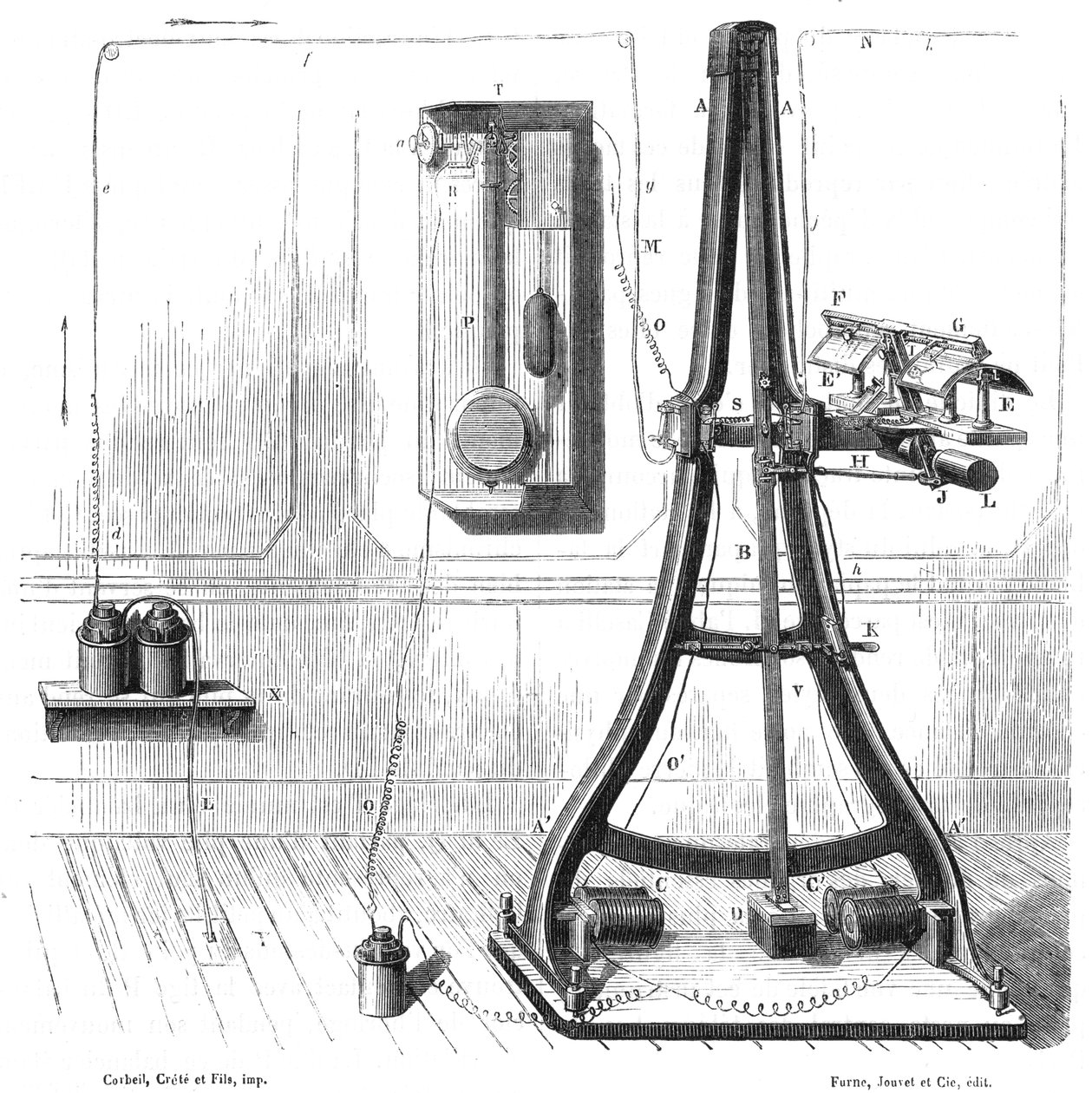 Casellis pantelegraf fra 1865, c1870 af Unbekannt