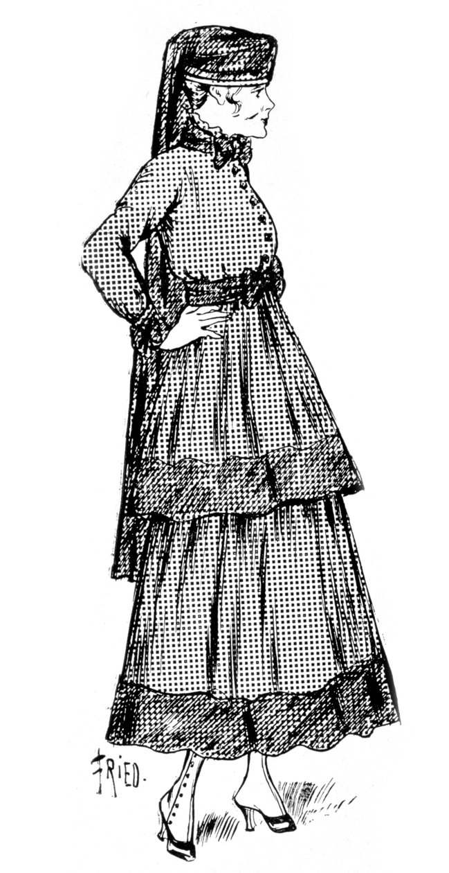 Cashmere damemode med en silkekant, 1915 af Unbekannt