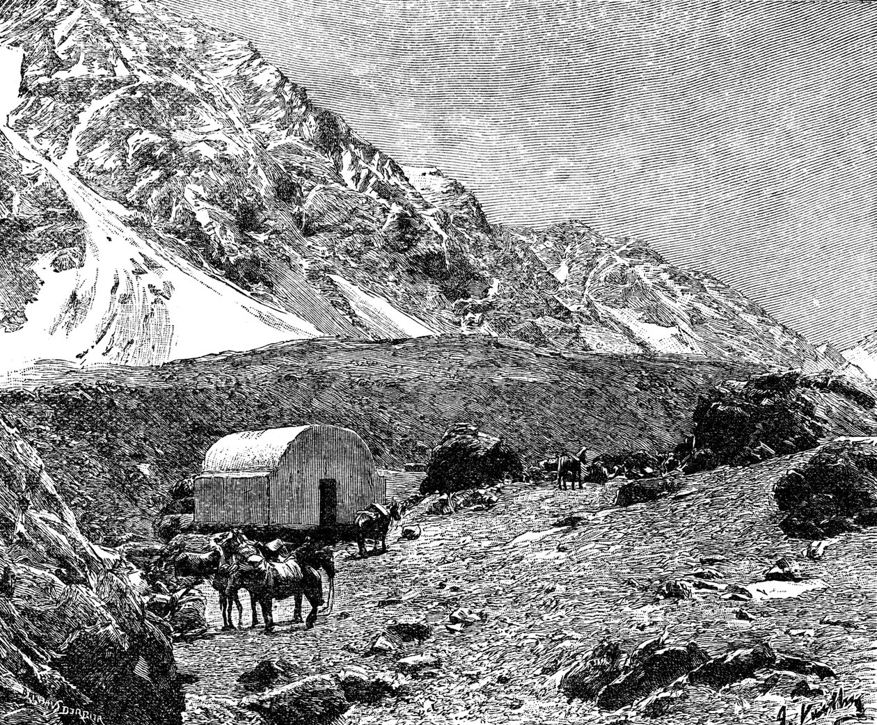 Hovel of Portillo, på Cumbre, Chile, 1895 af Unbekannt
