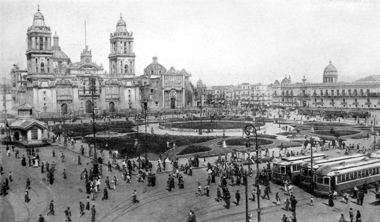 Katedral og Nationalpalads, Mexico City, Mexico, 1926 af Unbekannt
