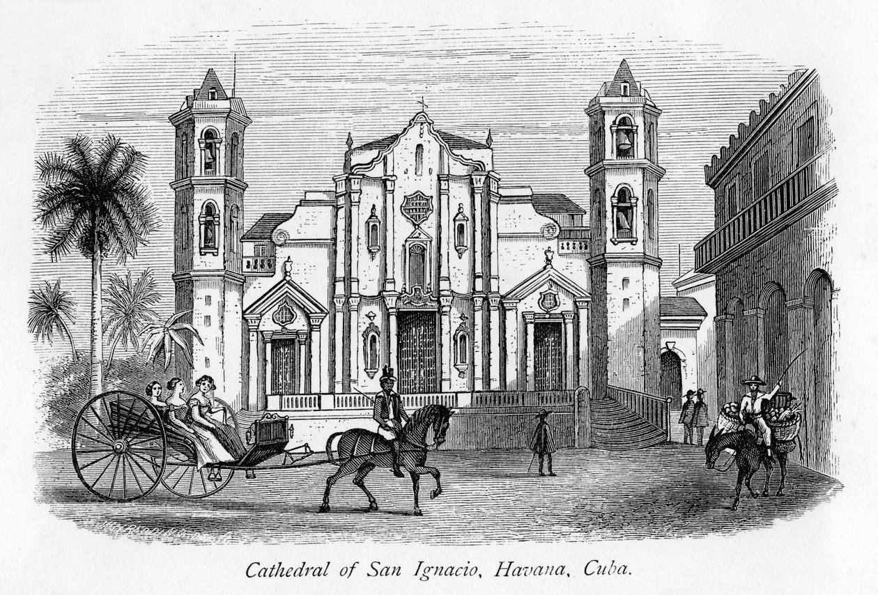 San Ignacio-katedralen, Havana, Cuba, 1800-tallet af Unbekannt