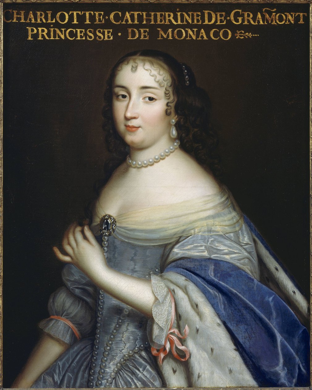 Catherine Charlotte de Gramont 1638-1678, prinsesse af Monaco og hertuginde af Valentinois, c1665. af Unbekannt
