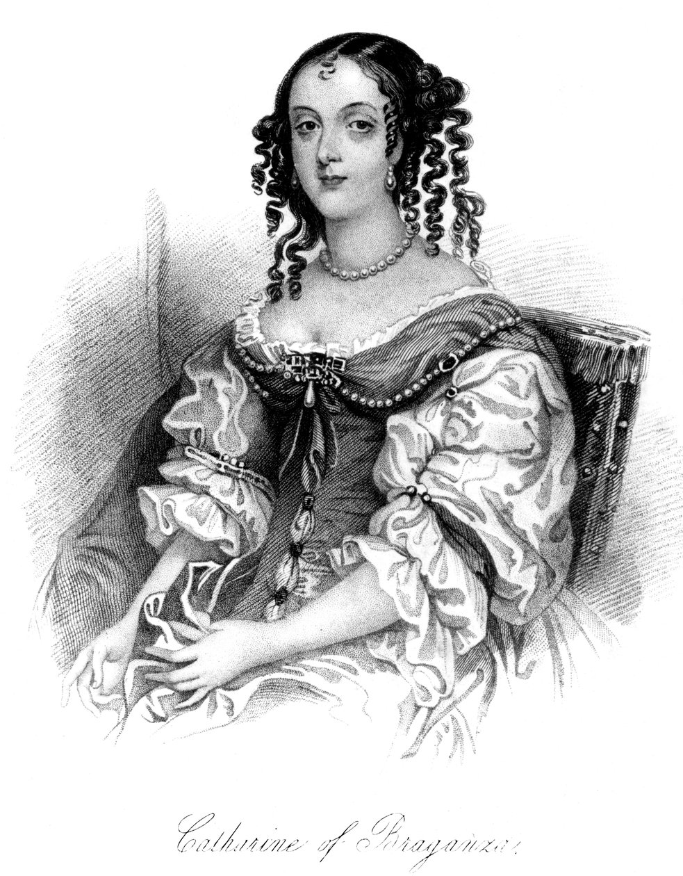 Katarina af Braganza 1638-1705 af Unbekannt