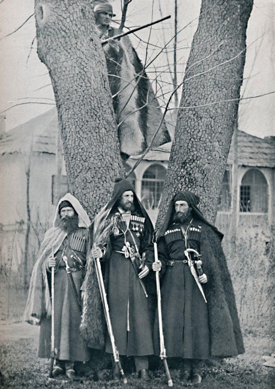 Kaukasiske soldater, 1912 af Unbekannt