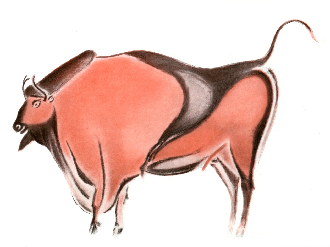 Hulemaleri af en bison fra Altamira-hulen, Spanien, 1933-1934 af Unbekannt
