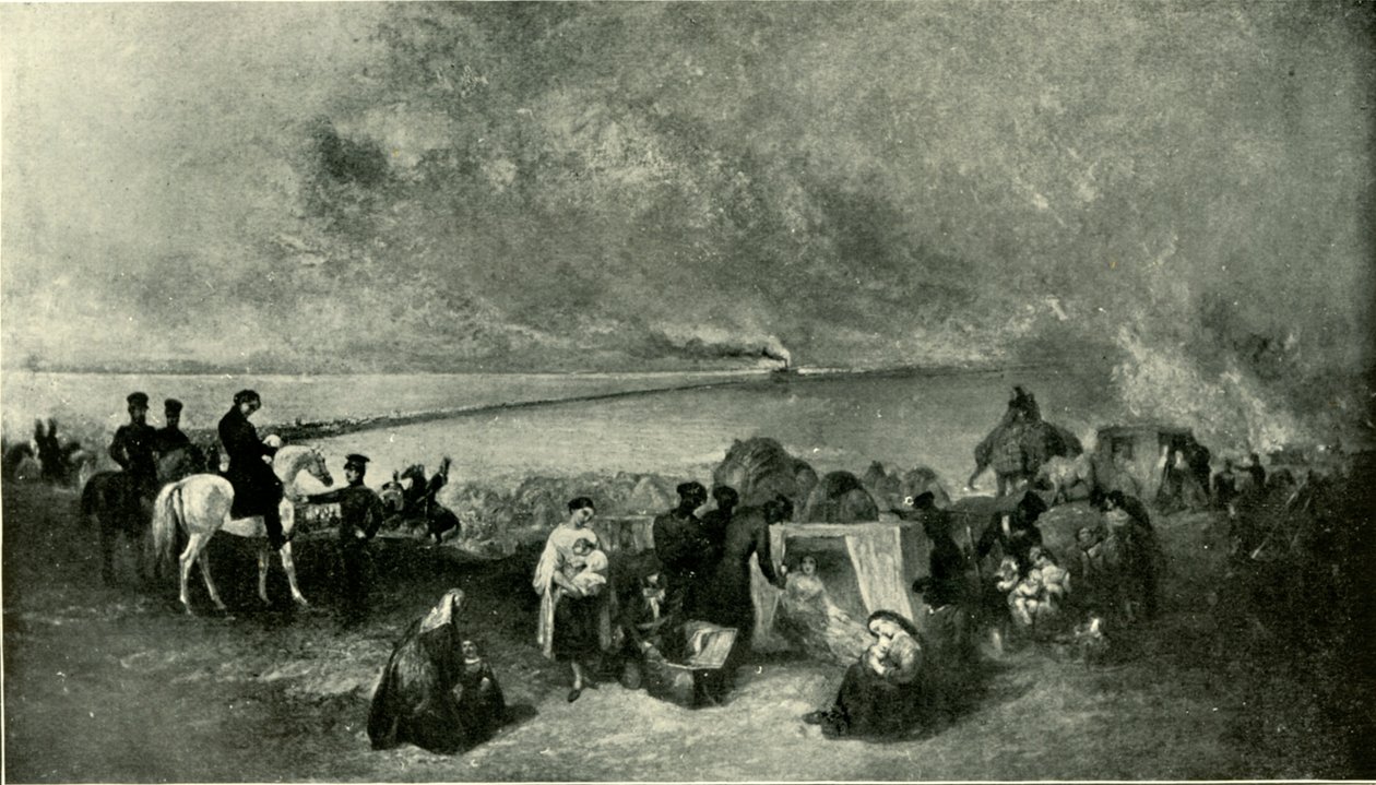 Cawnpore - Ganges passage med flygtningene fra Lucknow... november 1857, 1901. af Unbekannt