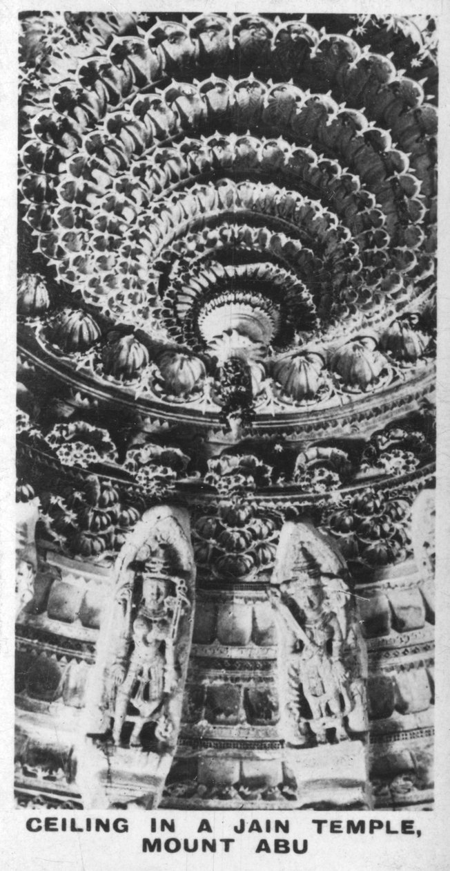 Loft i et Jain-tempel, Mount Abu, Rajasthan, Indien, c1925 af Unbekannt