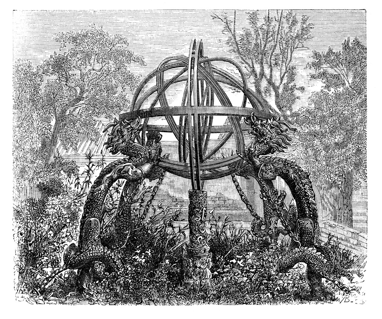 Himmelsfære i det gamle observatorium, Peking, c1890 af Unbekannt