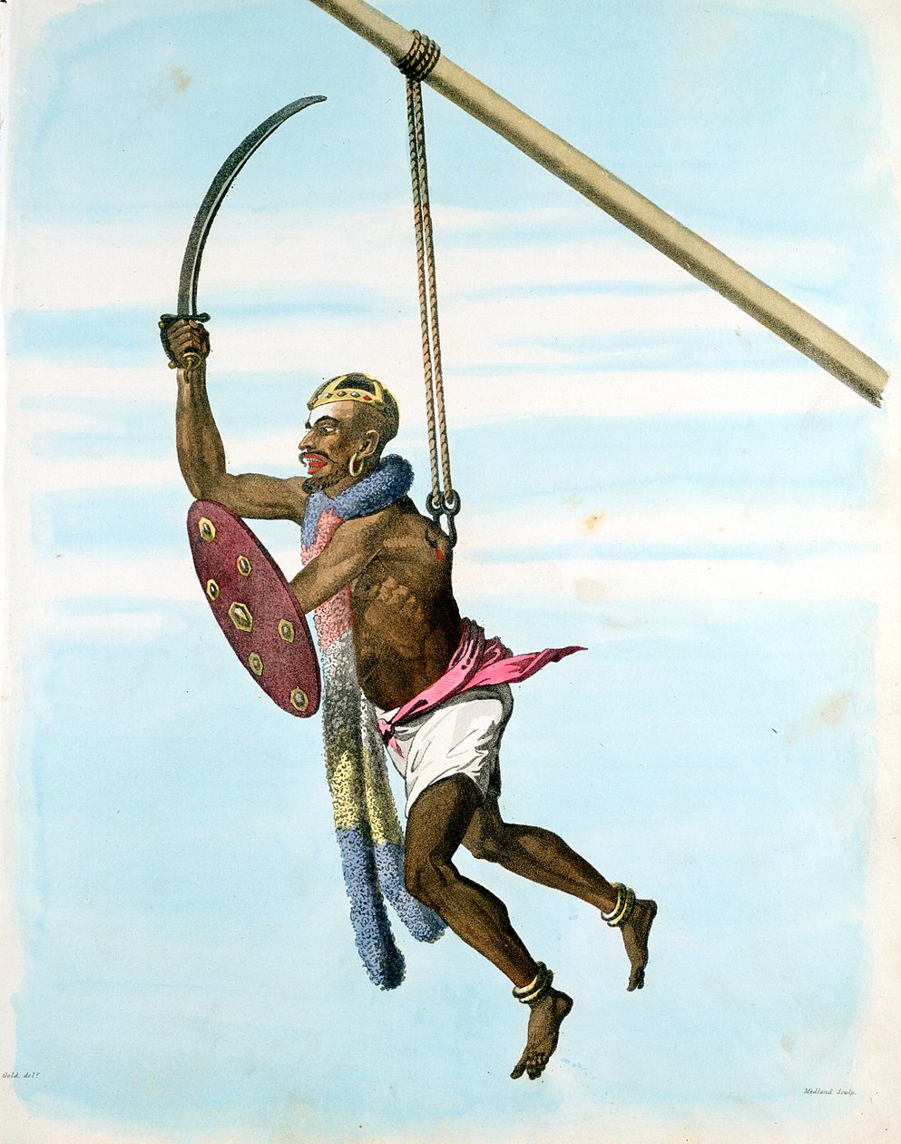 Ceremoni til ære for Mariatale, koppernes gudinde, Negapattam, Indien, 1806 af Unbekannt