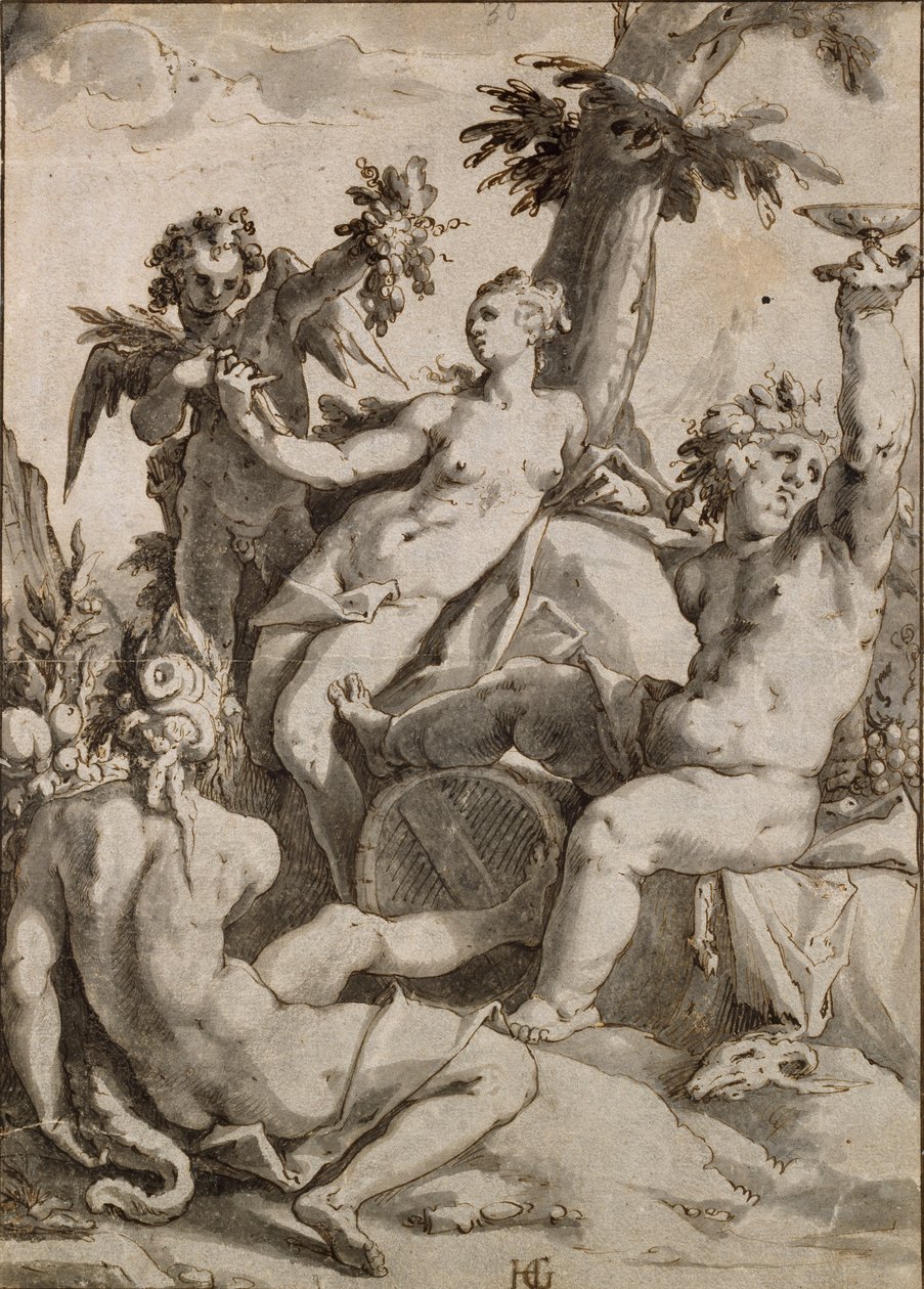 Ceres, Venus og Bacchus, 16.-17. århundrede af Unbekannt