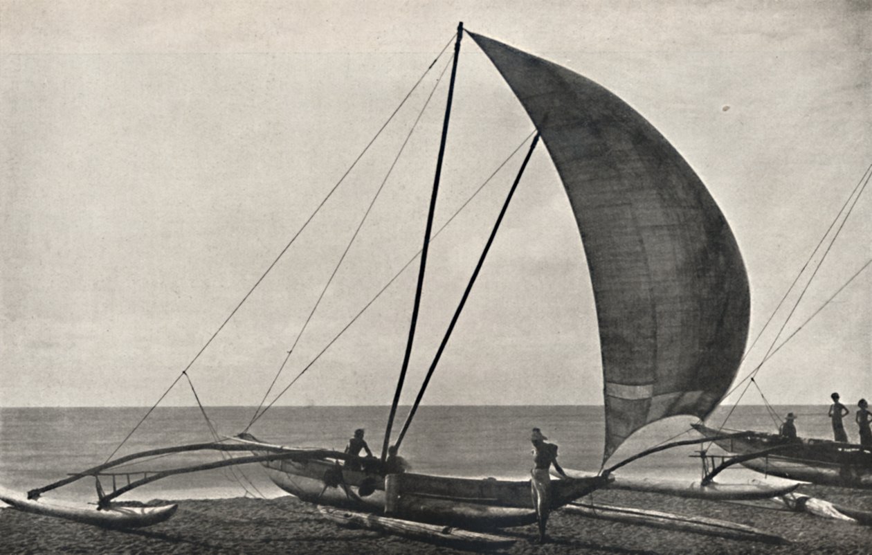 Ceylonesisk udrigger havfiskerbåd, 1926 af Unbekannt