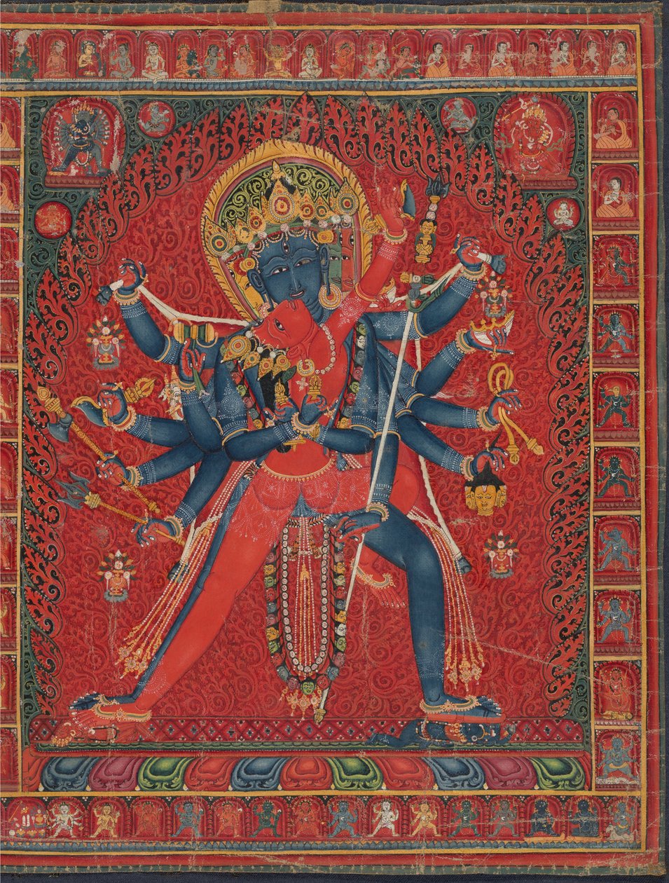 Chakrasamvara og ægtefælle Vajravarahi, 1450-1500. af Unbekannt