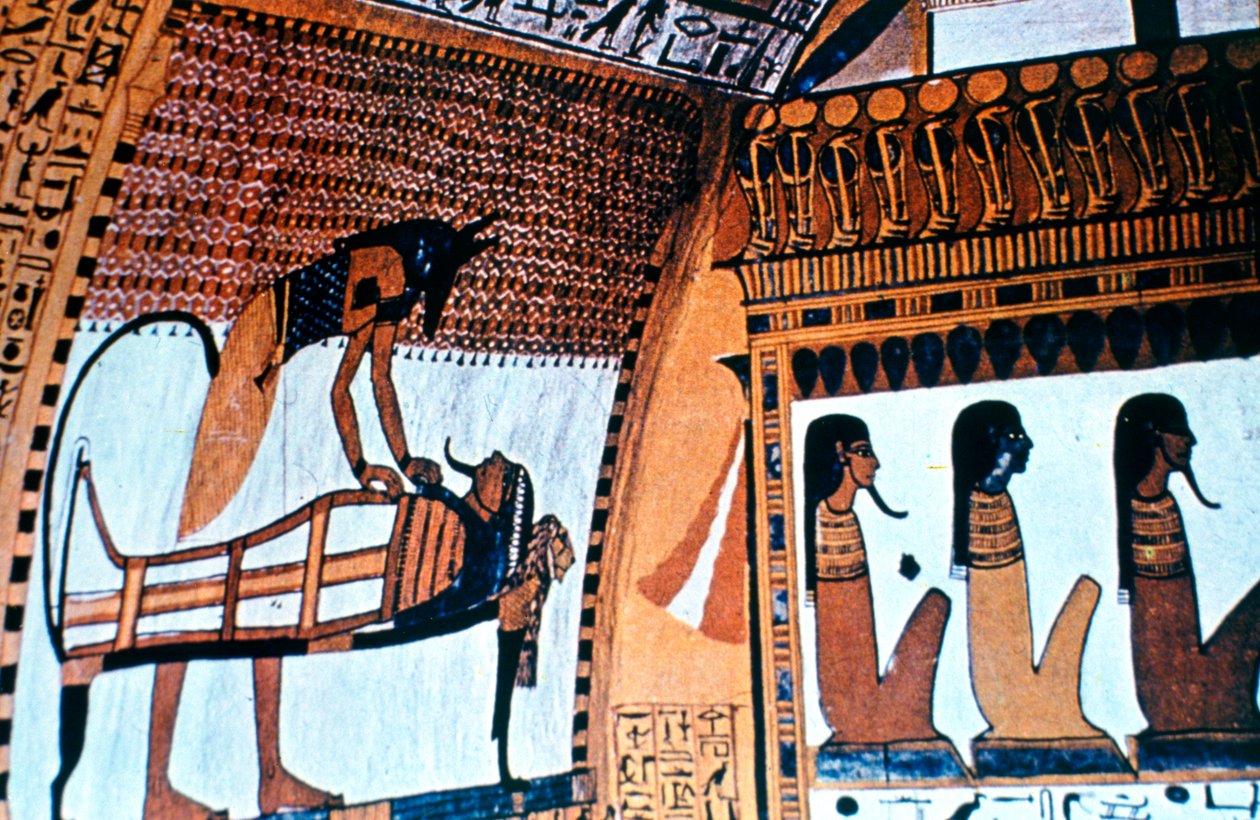 Kapel interiør, Anubis, Theben, Egypten af Unbekannt