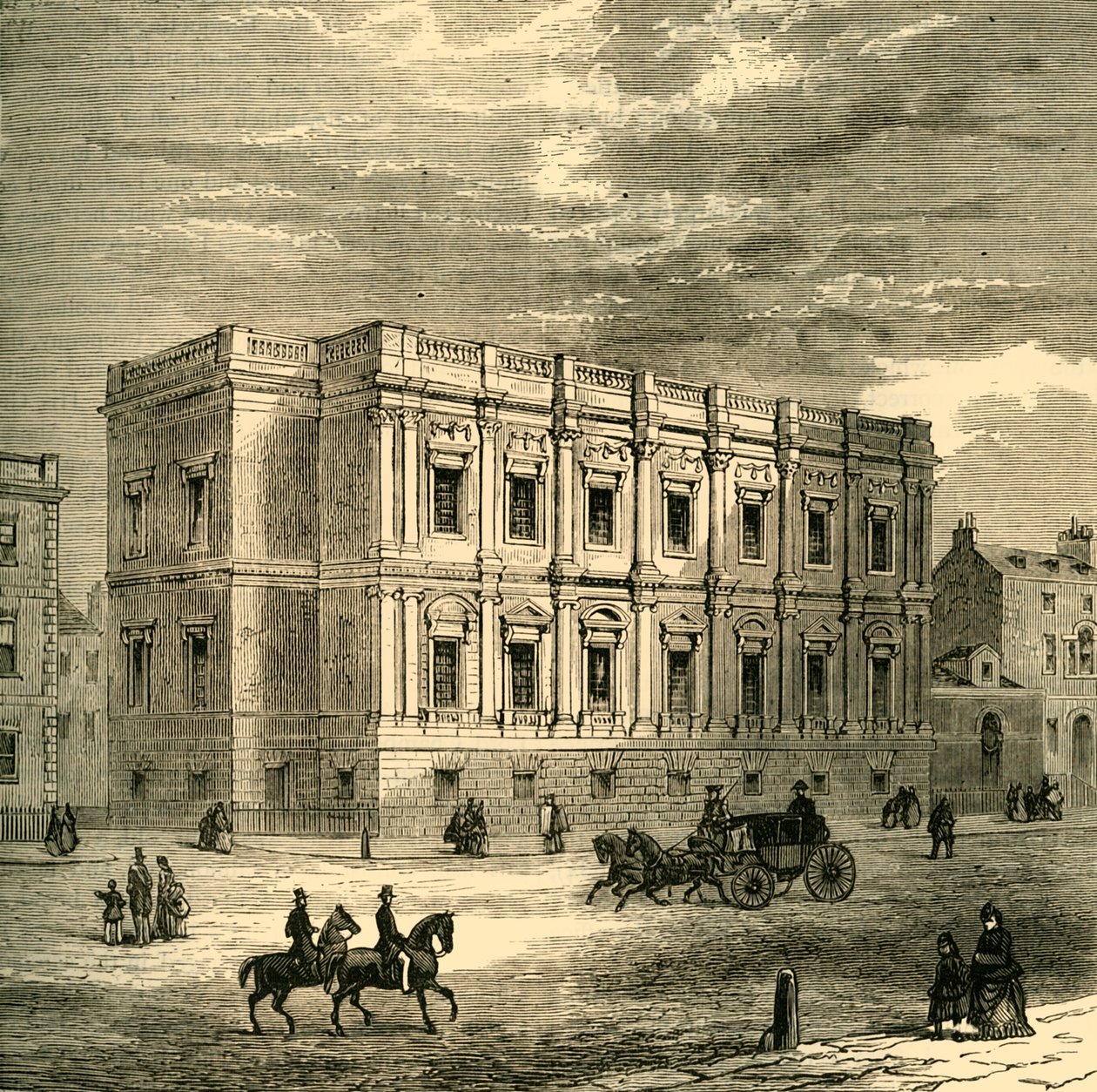 Chapel Royal, Whitehall, eksteriør, 1881. af Unbekannt