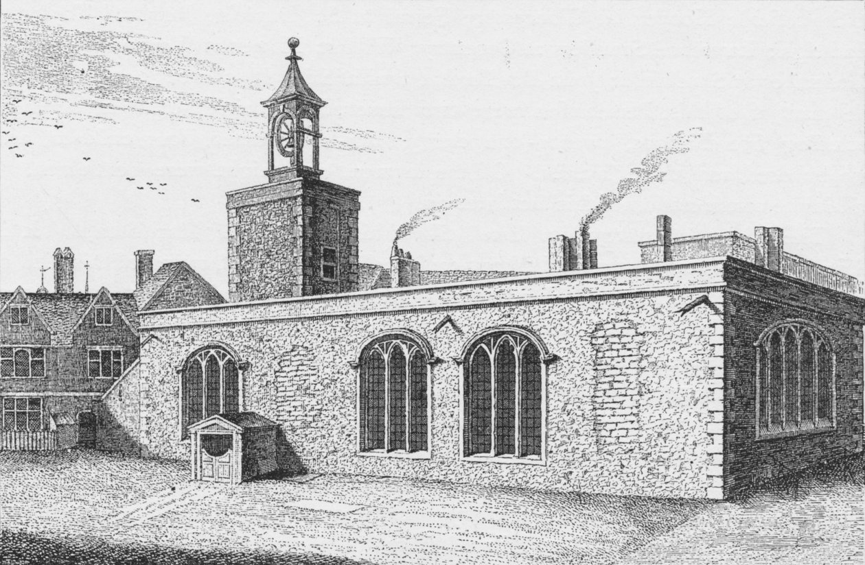 Chapel Royal of St Peter ad Vincula, med udsigt over Tower Green, London, c1737 1904 af Unbekannt