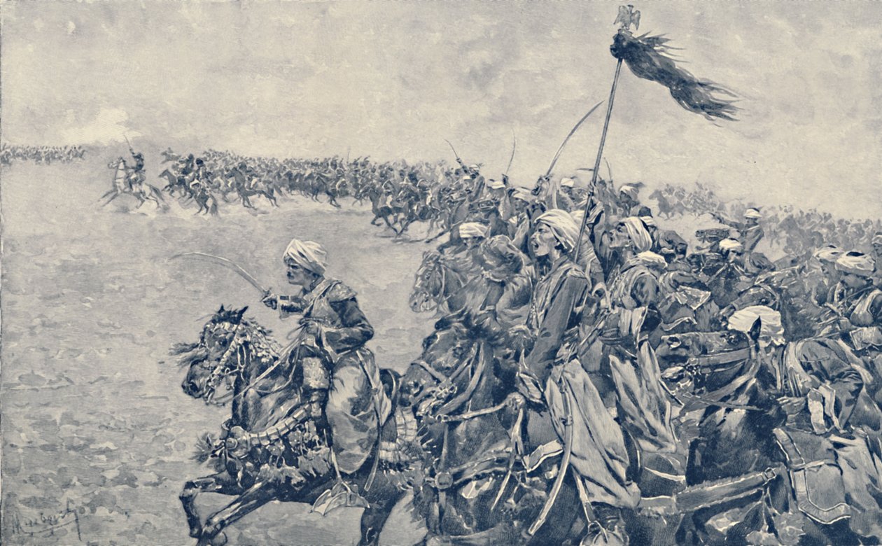 Angrebet af mamelukkerne i slaget ved Austerlitz, 1896 af Unbekannt
