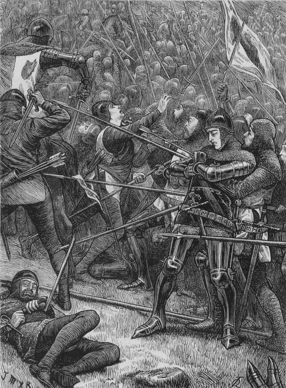Skotternes anklage ved Halidon Hill, 19. juli 1333, c1880 af Unbekannt