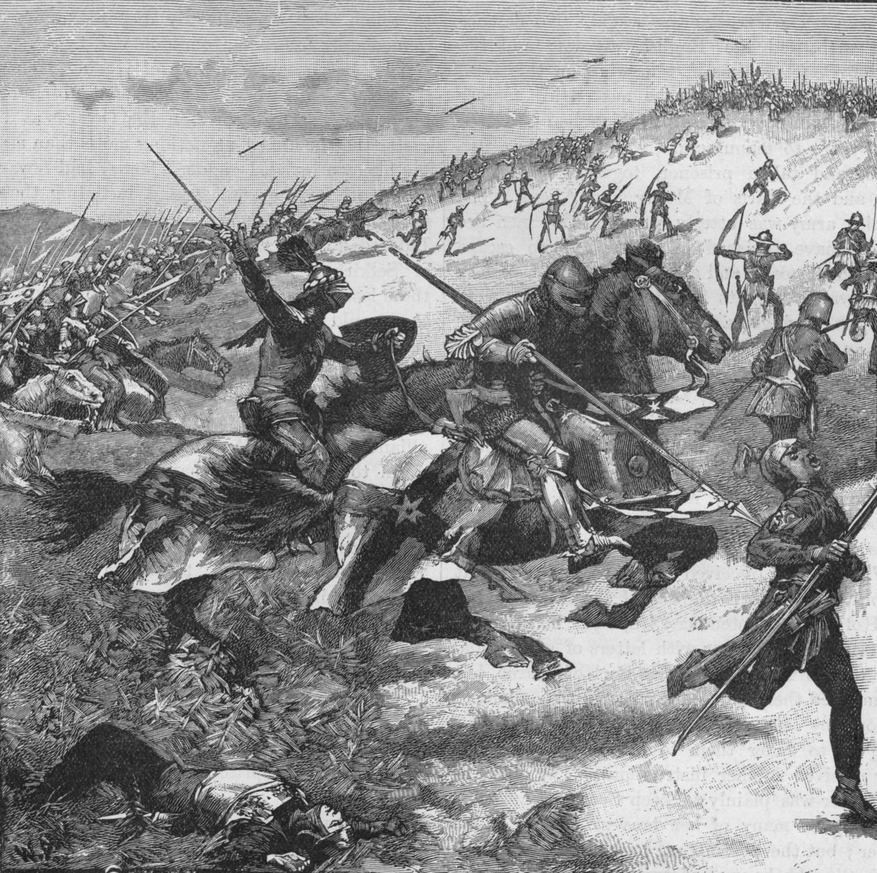 Anklagen for skotterne ved slaget ved Homildon Hill, Northumberland, 1402 1905 af Unbekannt
