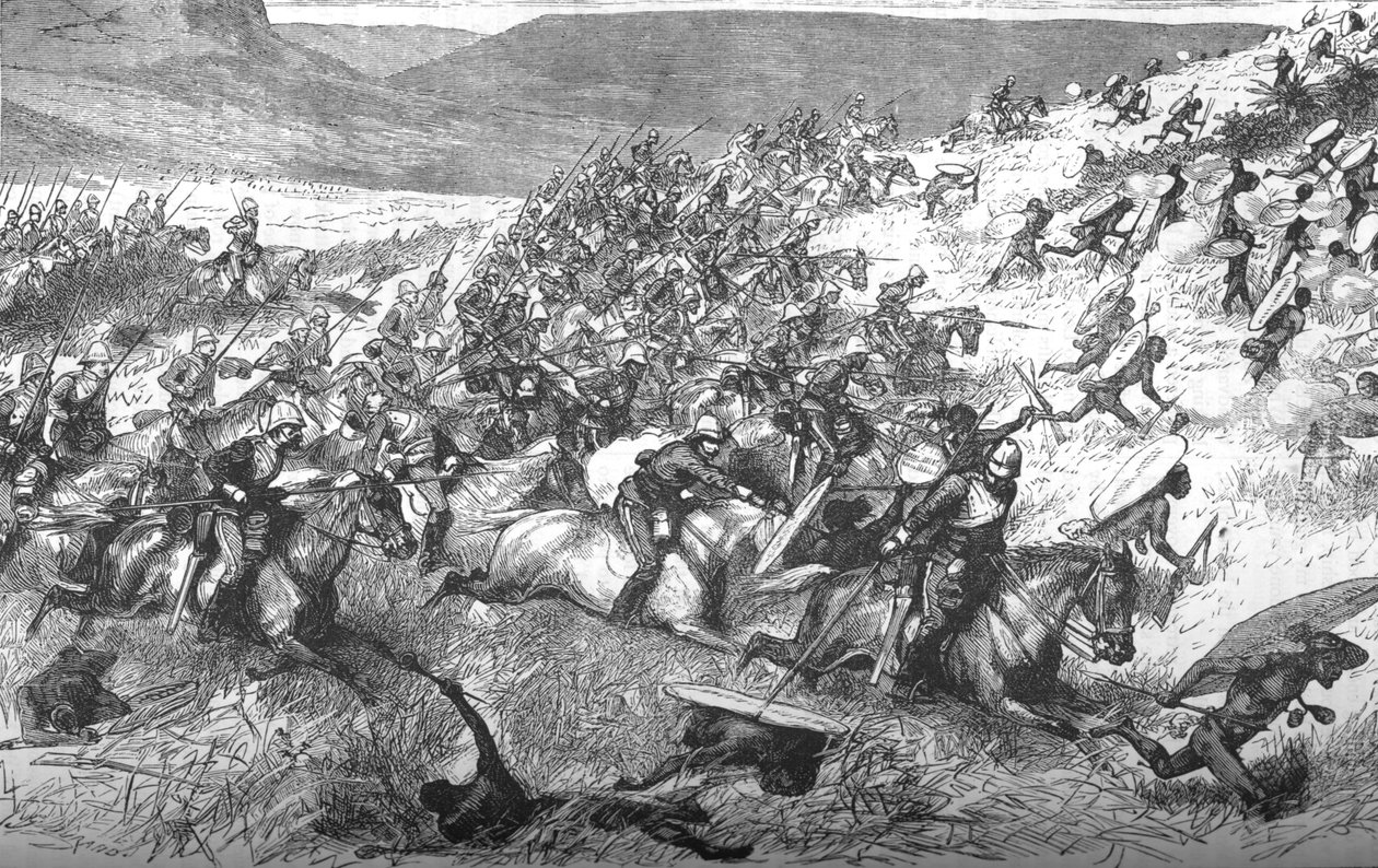 Anklagen for de syttende Lancers ved Ulundi, 1879, c1880 af Unbekannt