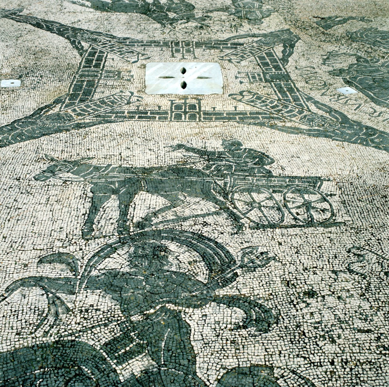 Vognvogn, mosaik, Cisarii, Ostia, Italien, c1st Century af Unbekannt