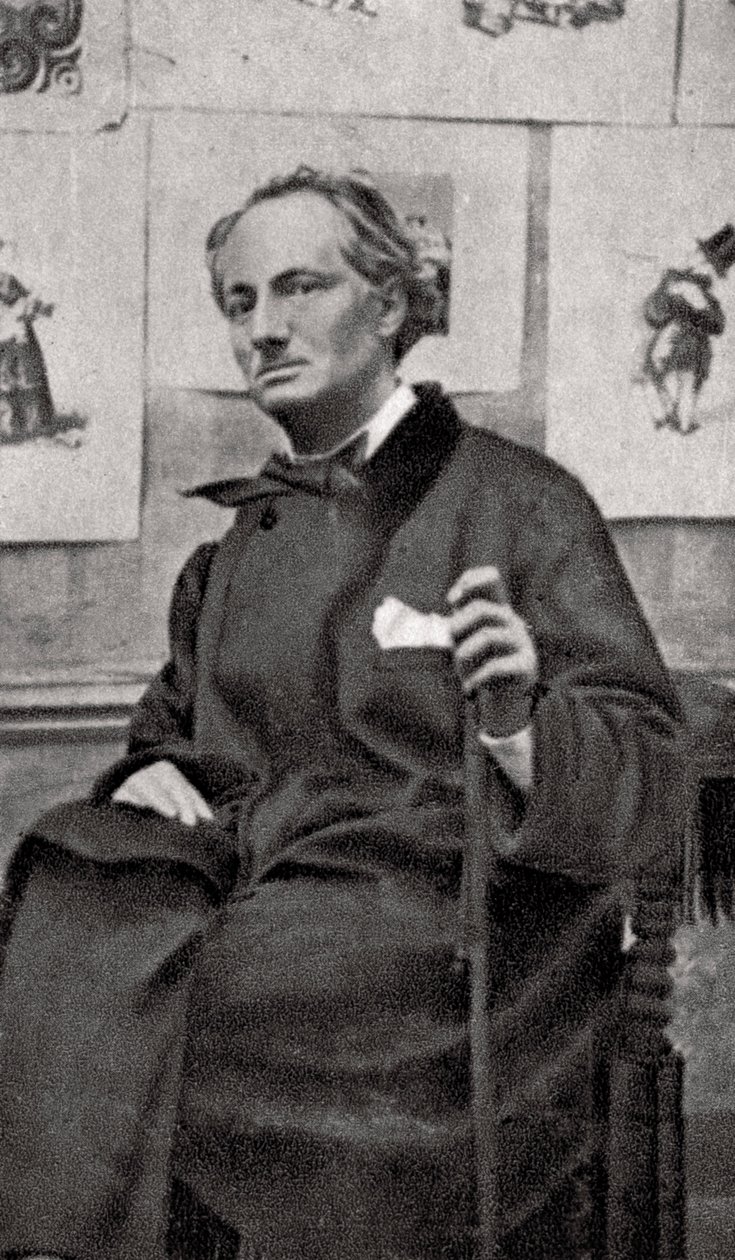Charles Baudelaire, fransk digter og kunstkritiker, 1857 af Unbekannt