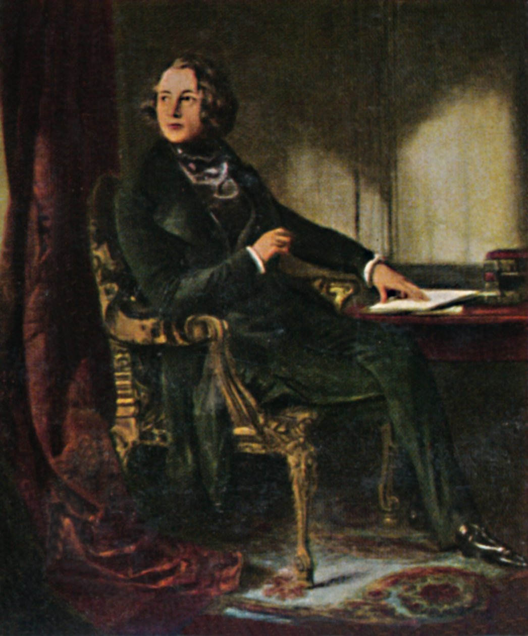 Charles Dickens 1812-1870. - Maleri af Maclise, 1934. af Unbekannt