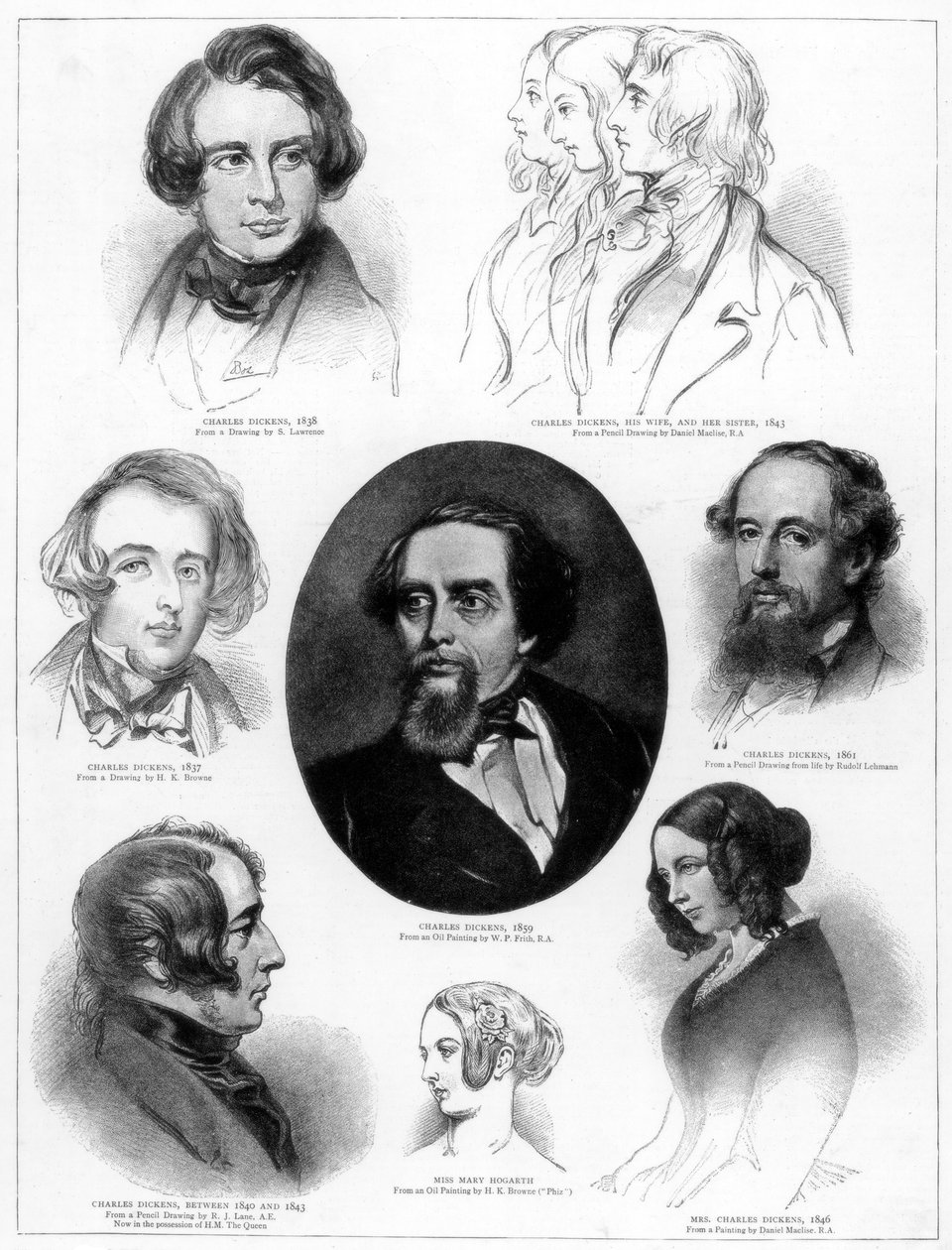 Charles Dickens 1812-1870, engelsk forfatter, 1892 af Unbekannt