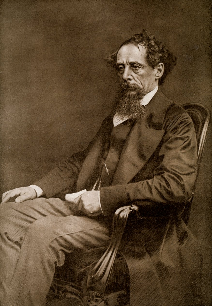 Charles Dickens, engelsk forfatter fra det 19. århundrede, 1910 af Unbekannt