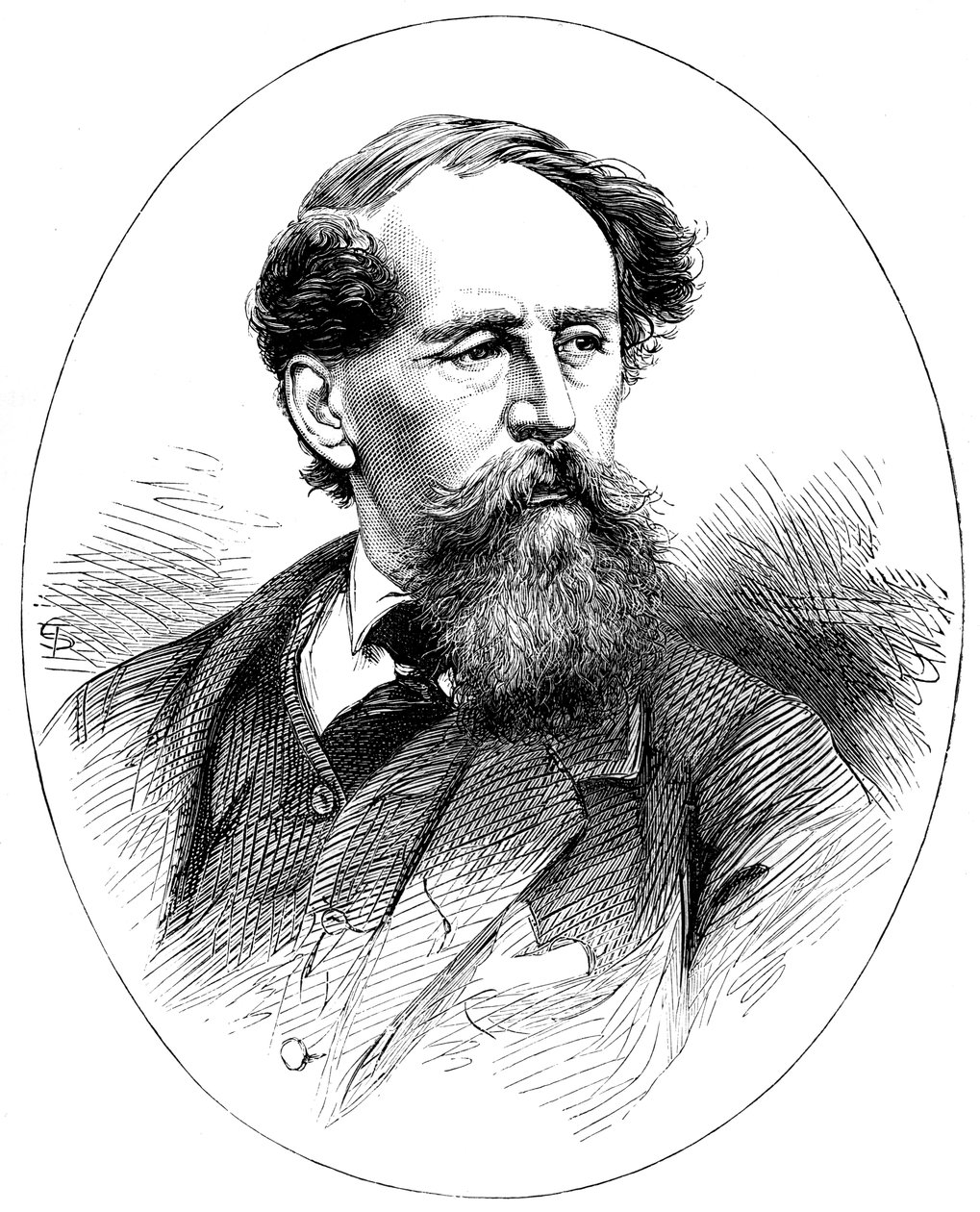 Charles Dickens, engelsk forfatter fra det 19. århundrede af Unbekannt